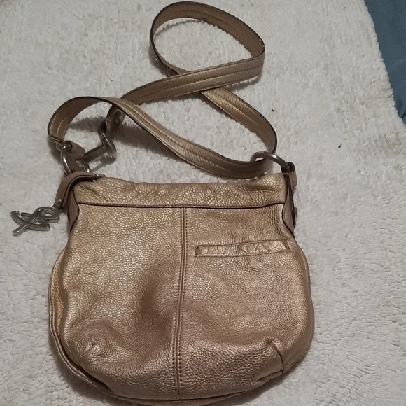 B. Makowsky Metallic Gold Shoulder Bag - Picture 2 of 10
